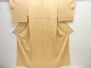 流水模様織り出し一つ紋色無地着物